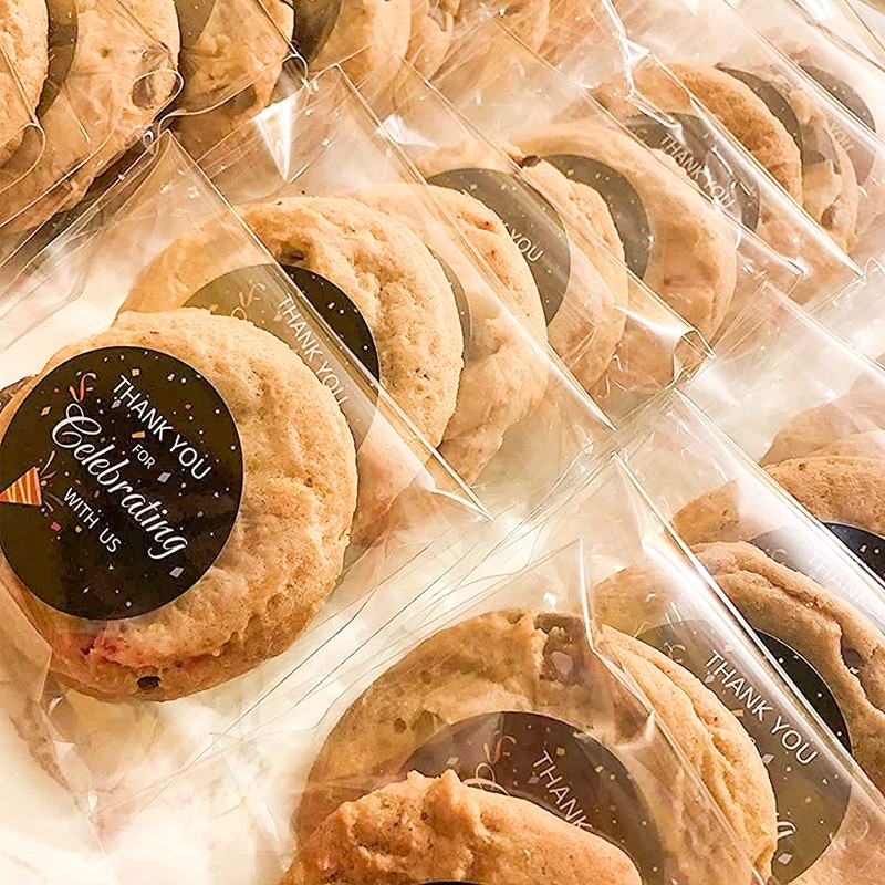 SUREHOME Cookie Bags Cellophane Clear Individual Treat for Cookies, 5x6