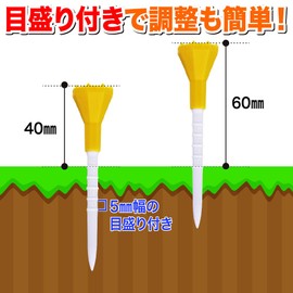 AllBright Golf Tees Long Tee Shot Golf Equipment Beginners Practice Pedestal Set of 5 (Blue)