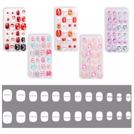 Ugaaiya Tips Uñas Navidad Postizas Adheribles Kawaii Decoradas