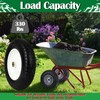 14.5" Flat-Free Solid Wheelbarrow Tire & Wheel 3.50-8 Universal Fit