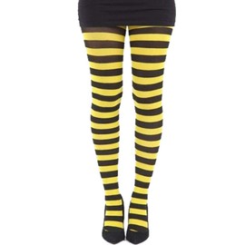 Pamela Mann Neon Twickers Striped Tights - Flo Yellow