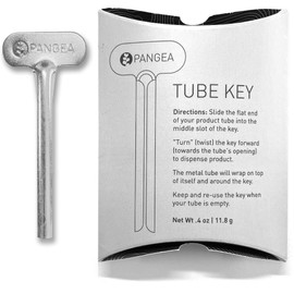 Pangea Organics Metal Tube Key | Easy Squeeze Tool for Aluminum Tubes | Maximizes Product Use & Reduces Waste | Durable & Reusable