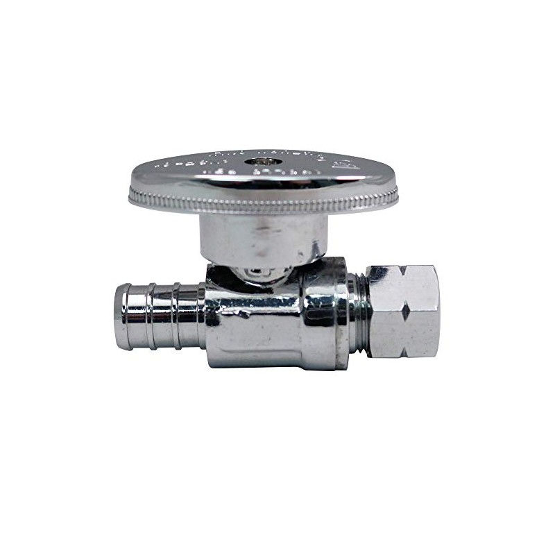 Apollo Valves Apxvs1238c Pex Straight Stop Valve Crimp Fitting, 1/2"