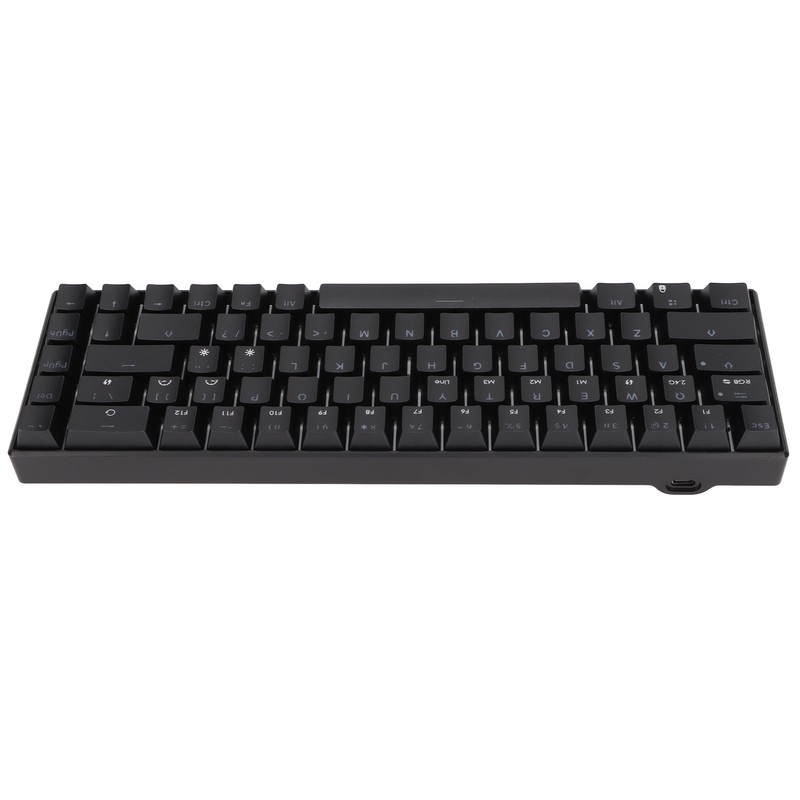 Wireless 2.4 G Mechanical Keyboard Black 68 Keys RGB Dynamic