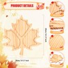 FOBSME Maple Leaf Wooden Charcuterie Board Fall Leaf Wood Serving