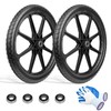 budrash 20" Wheelbarrow Wheels Fit for Rubbermaid, Flat Free Carts