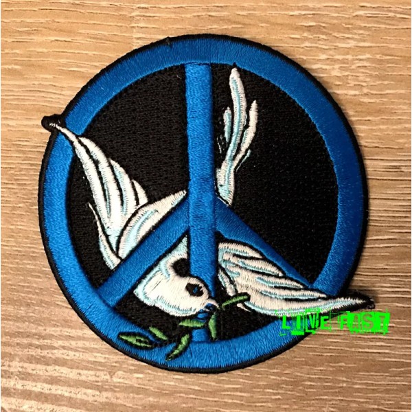 Live Fast PEACE SIGN WITH DOVE PATCH hippie jacket bell