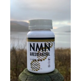 NMN y Resveratrol 60 Cápsulas Corazón y Suplemento Antioxidante Antienvejecimiento (Reino Unido)