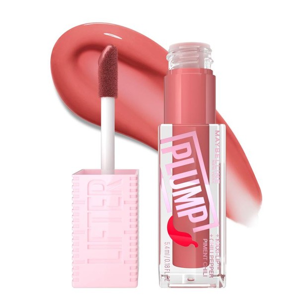 Maybelline Lifter Gloss Lifter Plump, Plumping Lip Gloss with Chili
