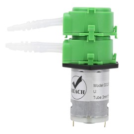 Double Head Peristaltic Pump Flat Peristaltic Pump Dosing Pump Liquid Water Dosing for Fish Tank Aquarium Circulating 3 * 5mm(DC12V)