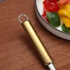 Berglander Solid Spoon, Stainless Steel Gold Handle Solid Cooking Spoon
