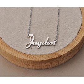 Aoloshow Stainless Steel Silver Hannah Name Necklace Love Heart Necklace for Best Friends Mothers Day Jewelry