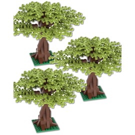 LONESTAR Bricks Building Blocks City Building Kit Trees 3 x Leaf Tree Light Green Market Leader Compatible DIY