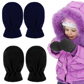 Baby Gloves Newborn Mittens Baby Winter Baby Gloves Wool 2 Pairs Keep Warm and Protect From Cold