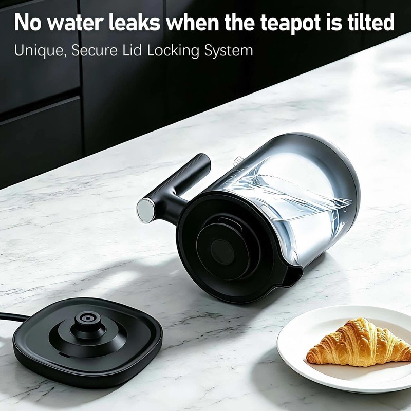 HoJang Small Electric Kettle 0.8L, 800W 6H Physical Insulation, Airtight