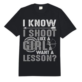 Funny I Shoot Like A Girl Gift | Cute Archery Hunting Women Comfort Colors Adult Heavyweight T-Shirt