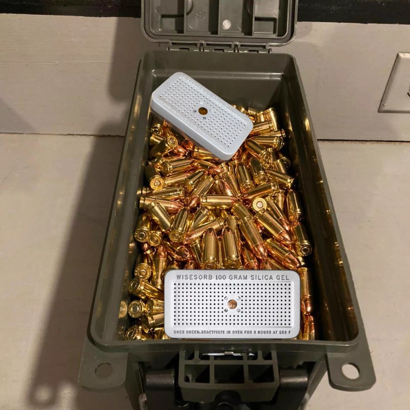 Wisesorb 100Gram Indicating Silica Gel Canister, Reusable Desiccant Dehumidifier, 2