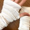 Trixy Xchange Ruffle Fingerless Gloves White Mummy Hand Warmers Bandage