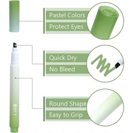 12 Pcs Aesthetic Highlighters, Surligneur, Pastel Highlighters Markers with Soft Chisel Tip No Bleed,Bible Highlighter for Journaling Notes School Office Supplies