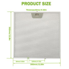 EPLZON WB02X24872 Range Hood Grease Filter Replacement 5 Layer Aluminum Mesh Hood Grease Filter Fit for GE JVW5301BJTS JVW5301EJES JVW5301FJDS JVW5301SJSS JVW5301SJ1SS(1 Pack)