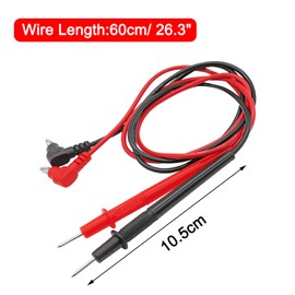 Waziaqoc 2 pares de cables de prueba para multímetro de banana, 1000 V, longitud de 60 cm, negro y rojo