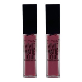 Maybelline New York 2 Pack Maybelline Vivid Matte Liquid Lipstick Pink Lip Color 12 Twisted Tulip