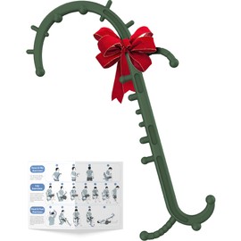 Back and Neck Massager for Pain Relief Deep Tissue, Upgraded Full Body Trigger Point Cane Massage Tools, Therapy Massage Stick Pressure Point Hook, Muscle Knot Remover Tool (Green)