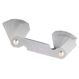 Radius gauge, R 1-7 mm radius gauge made of concave convex arc gauge, practical radius gauge, thread gauge made of alloy steel for concave and convex surfaces