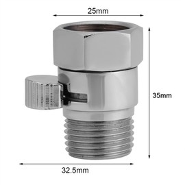 Holigie Straight Valve Shower Head Valve G1/2 Connections Shower Head Shut-off Valve for Shower Head, Hand Shower or Bidet Sprayer