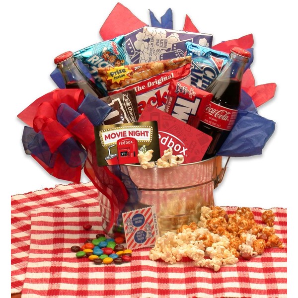 Gift Basket Drop Shipping It's A Movie Night Movie Gift Pail