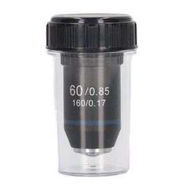 60X Achromatic Objective Brass Microscope Objective Lens with Interface 20.2mm for Biology Laboratory