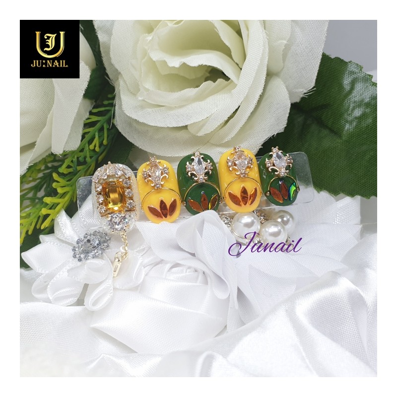 ❗Discount❗ Secret Garden Handmade Nail Tips - Long Round /