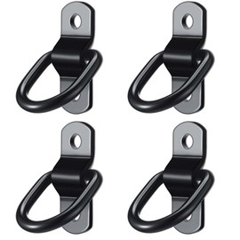 Disnace Pack of 4 Lashing Eyelets D-Ring, D Ring Lashing Eyelet, D Ring Hook, Heavy Duty D-Ring Lashing Eyelets 300 kg, Lashing Points Trailer Accessories for Trailers, Trucks, Boats, Caravans, Load