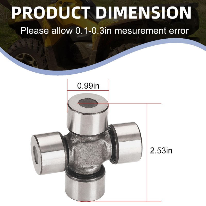2 Pcs Rear Driveshaft U-Joint Set for Can-Am Outlander Renegade
