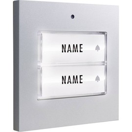 m-e GmbH modern-electronics – Bell Button, 2 Familien House of Aluminium/Silver