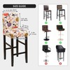 FORCHEER Waterproof Bar Stool Chair Cover with Backs Set of