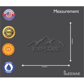 LEENAE Explore Decal Vinyl Bumper Sticker Camping Decal Hiking Sticker for Car Truck Van Windows Laptop, White Adventure Deco | White | 7”