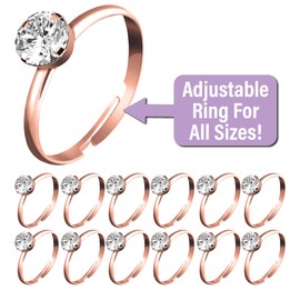 Bridal Shower Games - Put a Ring on It Bridal Shower Game with Fake Rose Gold Silver Rings, Bridal Shower Decoration, Bridal and Wedding Shower Games