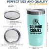 Detective Teal Edition Viking Tumbler 20oz - Solving crimes is