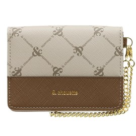 [ONLYOU] & Chouette Pass Case, Card Case, ID Case, Commuter Holder, Monogram, Ladies, Adults, Girls, Cute, Stylish, Samantha and Suette, beige, (greige)