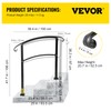 Happybuy 3-Step Transitional Handrail Fits 1 or 3 Steps Matte