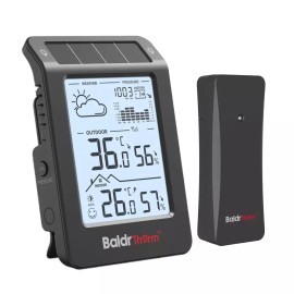 BaldrTherm 무선 기상 관측소 듀얼 존 실내 및 실외/집 온도 습도 모니터 자동 스마트 백라이트 BaldrTherm Wireless Weather Station Dual Zone Indoor and Outdoor/Home Temperature Humidity Monitor with Auto Smart Backlight