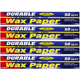 (4 pack) Durable Wax Paper for Microwave, Baking, Storing, Arts