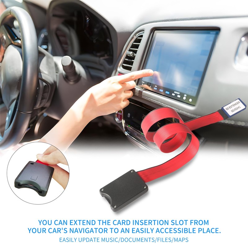 PinQiongZhe SD Memory Card Extension Cable PVC Material Car Navigation