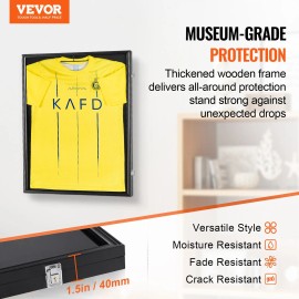 Large Lockable Sport Jersey Shadow Box 23.3 X 31.2 X 1.5 98% UV Protection Clear PC Glass Display Case for Toy Figures JerseysDefault: Default