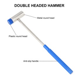Omninmo Dual Head Small Hammer Mini Metal Hammer Round Head Watch Repair Double-Headed Hammer Building Blocks DIY Repair Tool for Crafts, Watch, Tuning, Woodworking, Toys, DIY, Leather, Instruments