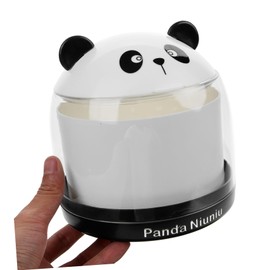 iplusmile Mini Panda Wastebasket Desktop Trash Can for Office and Home Compact Cartoon Design Sturdy Structure Suitable for Bathroom Kitchen Bedroom and Workspace Use