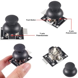 Youmile 6pcs Joystick Module Biaxial XY Joystick Module PS2 Module Gaming Joystick Control Lever Sensor KY-023 XY Biaxis Joystick Breakout Module with Dupont Cable for Arduino