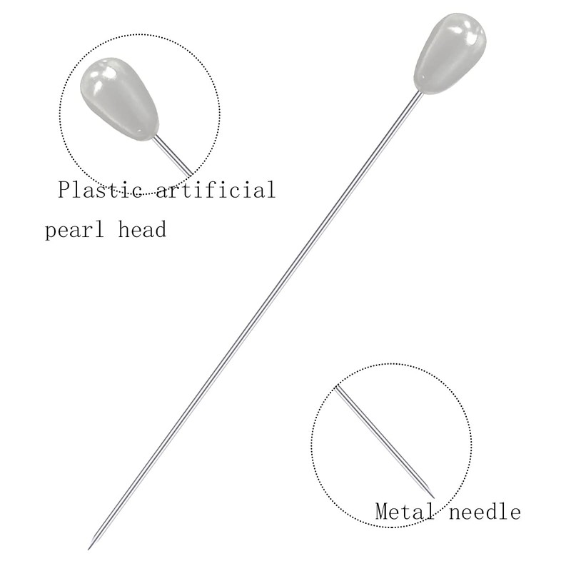 100 Pcs Corsage Pins Teardrop Pearl Pins Sewing Wedding Bouguet