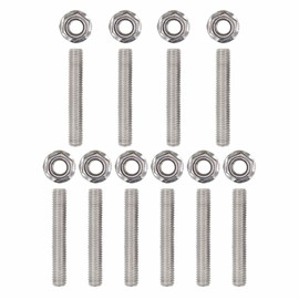 ApplianPar 10 Pack of V10 Stainless Exhaust Manifold Studs Stud Nuts Bolt Kit for Ford 6.8 Liter V10